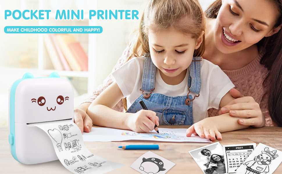 Mini Inkless Printer – Print Anytime, Anywhere 🖨️