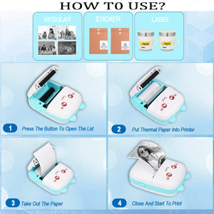 Mini Inkless Printer – Print Anytime, Anywhere 🖨️