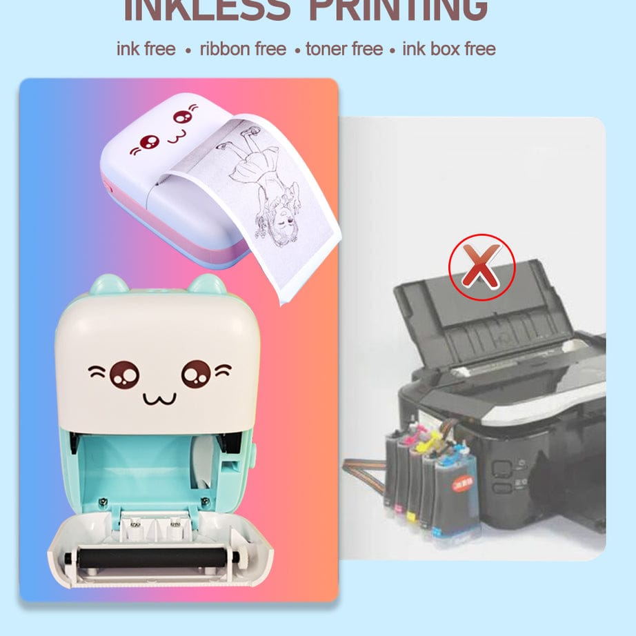Mini Inkless Printer – Print Anytime, Anywhere 🖨️