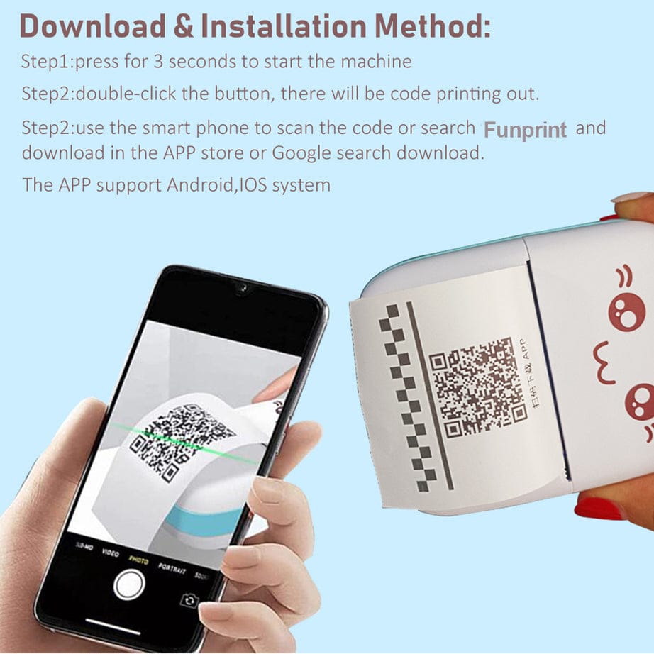 Mini Inkless Printer – Print Anytime, Anywhere 🖨️