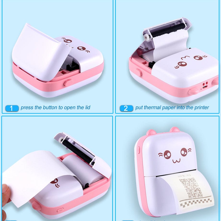 Mini Inkless Printer – Print Anytime, Anywhere 🖨️